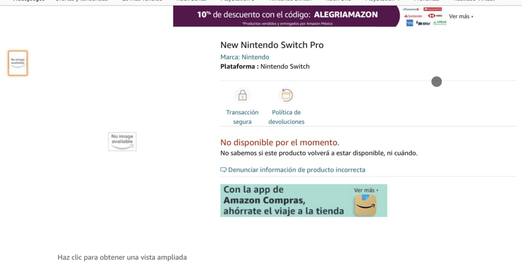 Amazon Nintendo Switch Pro